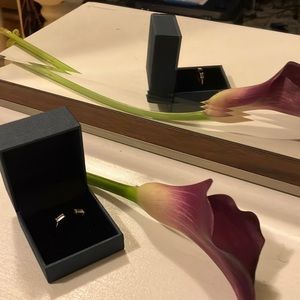 Velvet lined ring box